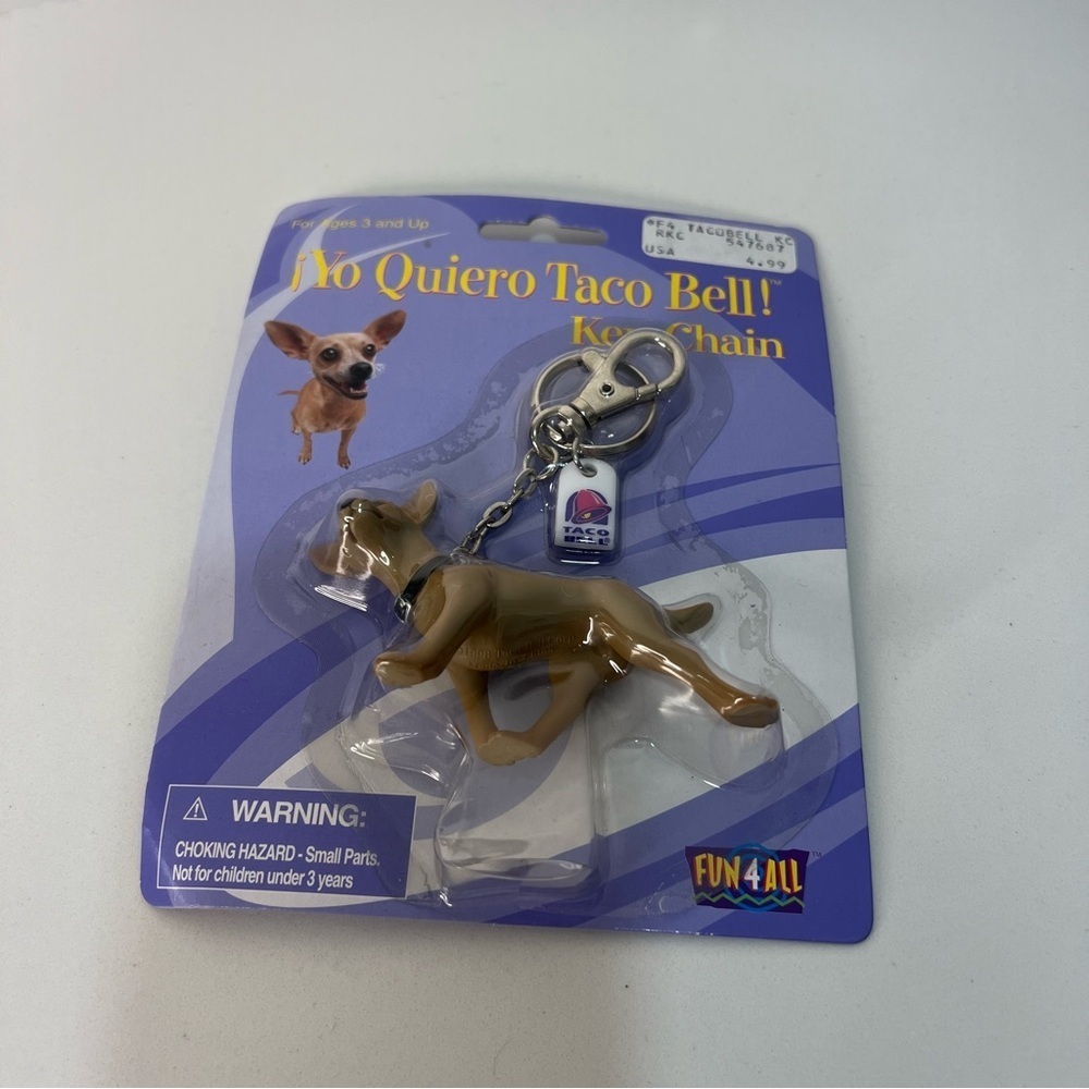 Vintage NEW Taco Bell Chihuahua Keychain Yo Quiero Taco Bell Y2K - Picture 3 of 5